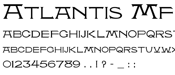 Atlantis MF font